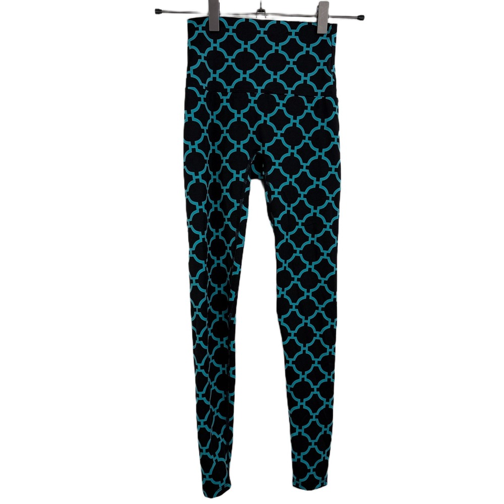 K Deer Leggings Womens XS? Black Blue Workout Gym Yoga Pilates Capri 20x24.5in